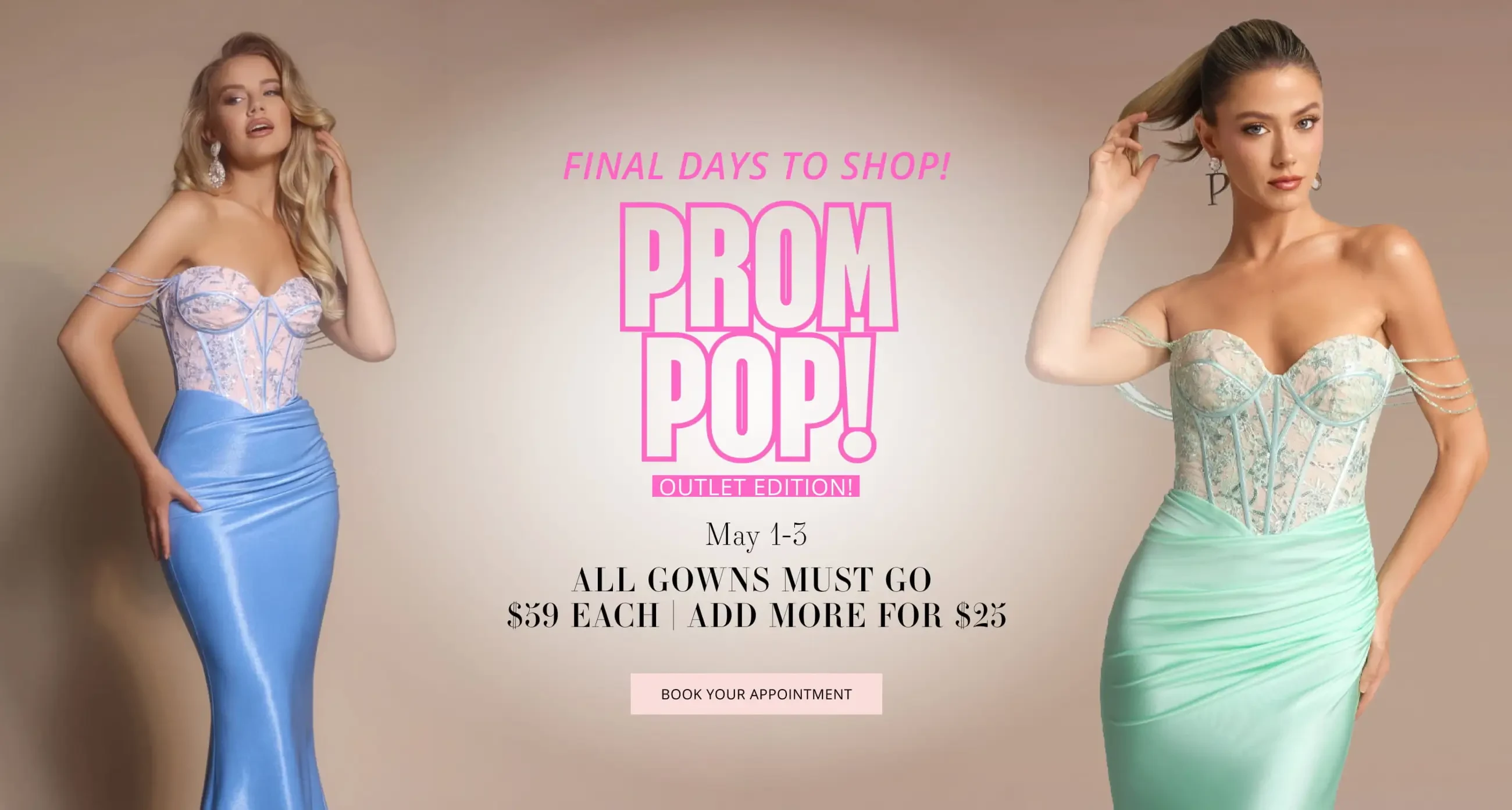 Prom Pop-Up Event Desktop Banner