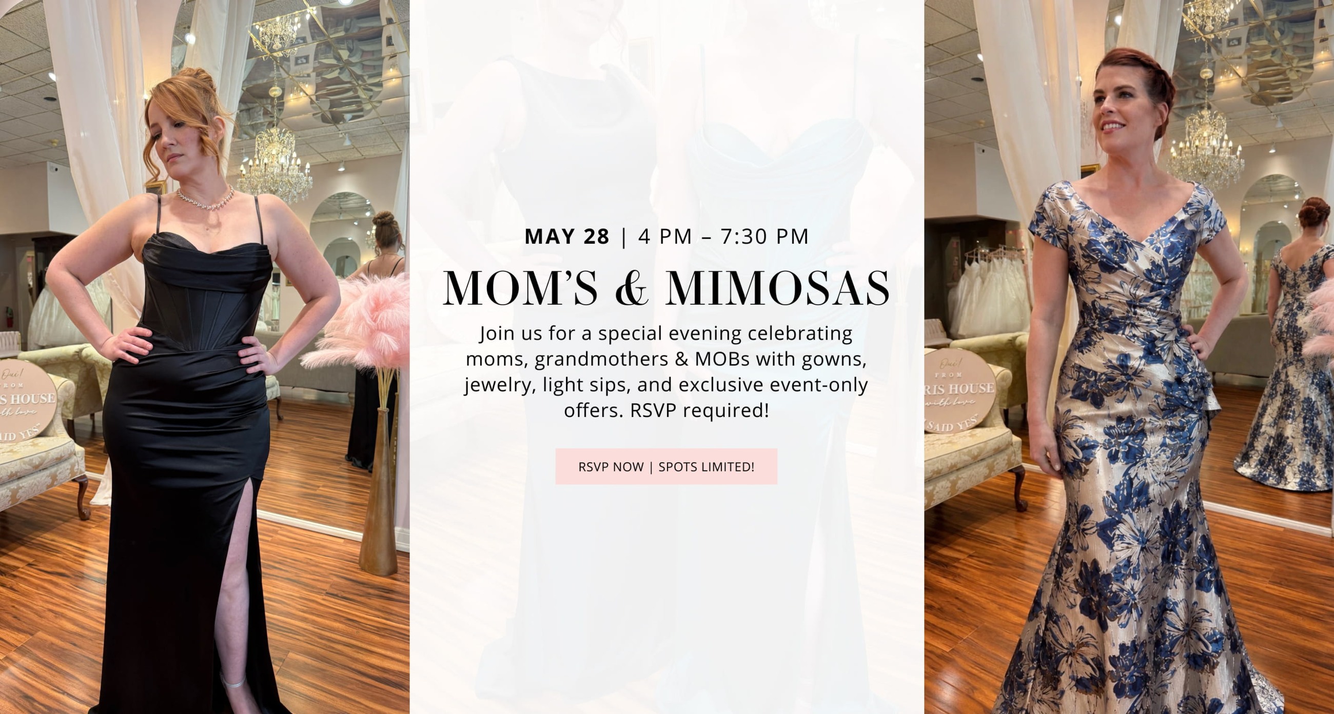 moms and mimosas event banner